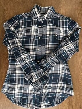Polo by Ralph Lauren Navy and White Plaid Button-Down Shirt